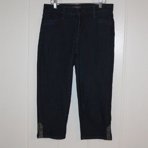 NYDJ "Suzy" Dark Wash Capri Jeans Crop Stretch